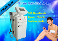 Multi Function ND YAG SHR Elight IPL Hair Removal Machine with 3 Handles OEM / ODM